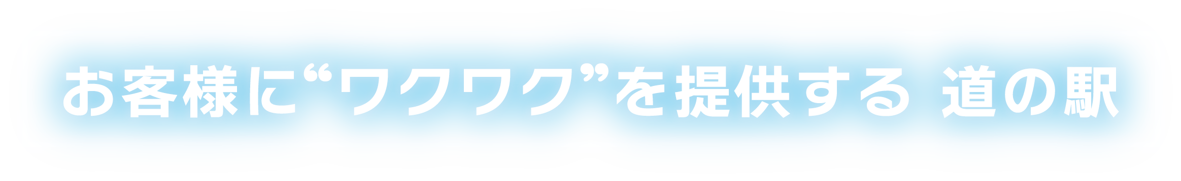 お客様にワクワクを提供する道の駅